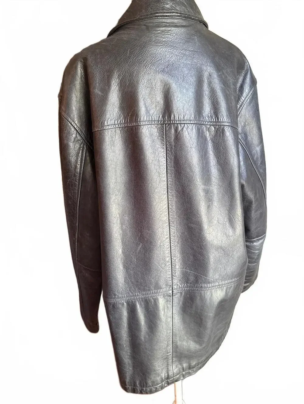 Vintage J. Crew Men’s Leather Car Coat L